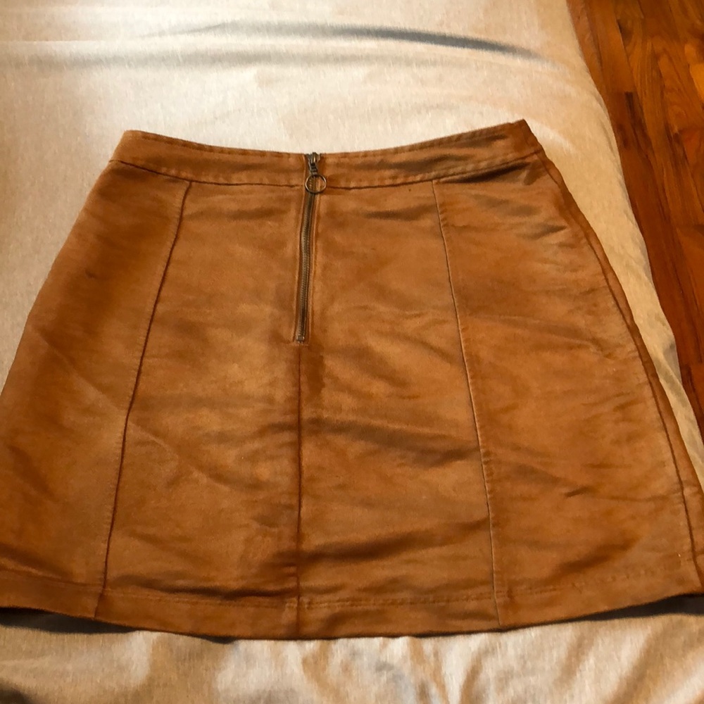 Brown Zip Skirt